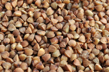 Background of dried buckwheat.
