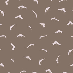 Seamless vector pattern with Pistols