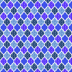 colorful Moroccan pattern with isolated white background 