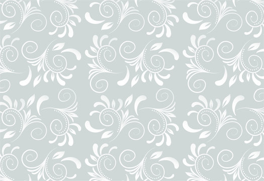 Oriental white ornament. Fine vector traditional oriental pattern with shadows and highlights.