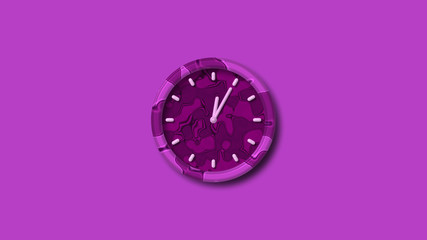 Amazing pink 3d clock icon,3d wall clock,counting down 3d wall clock