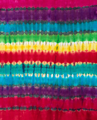 tie dye pattern hand dyed on cotton fabric abstract texture background.