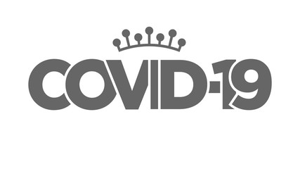 Coronavirus 2019 virus covid 19 vector illustration. Infection logo. Corona flu lettering text. Symbol world epidemic protection
