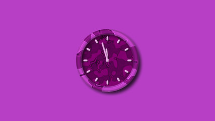 Amazing pink 3d clock icon,3d wall clock,counting down 3d wall clock