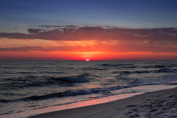 Fototapeta na wymiar Sunset on the Baltic Sea.