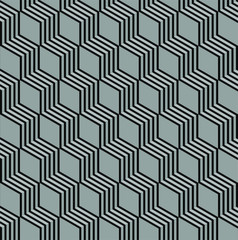 Abstract geometric gray color with black lines background, vector illustration.
 hexagon cells pattern for banner or cover. Honeycomb cube shapes mosaic