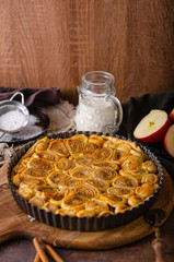 Homemade rustic apple pie