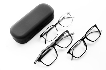 diopter glasses on a white background