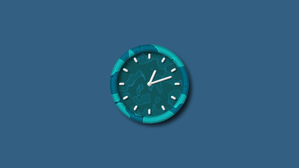 New blue dark 3d clock icon,3d wall clock isolated,counting down 3d clock isolated