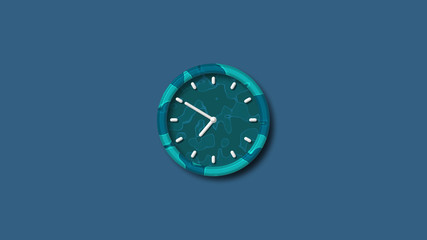 3d wall clock icon on blue dark background,clock con,3d clock icon