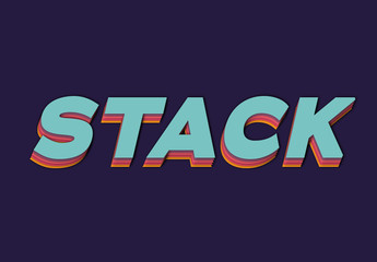 Stacking Text Effect