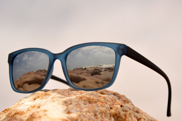 sunglasses on the beach