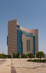 Fototapeta na wymiar New architecture in Abu Dhabi, United Arab Emirates. May 2019