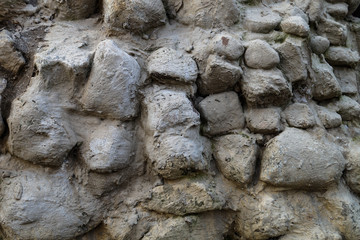 Stones, concrete and sand, gray texture, background