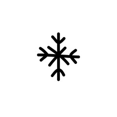 snowflake doodle icon, vector illustration