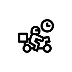 Package Shipping Delayed Unboxing Outline Icon Vector Illustration
