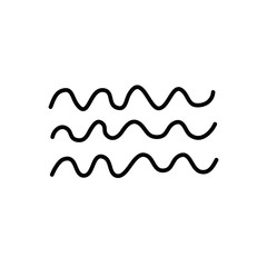 waves doodle icon, vector illustration