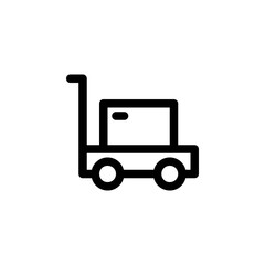 Package Sent Unboxing Outline Icon Vector Illustration
