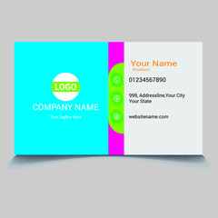 Print ready Modern presentation card. Vector business card template. Visiting card for business and personal use. Vector illustration design.