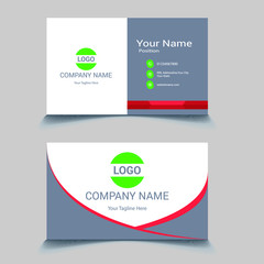 Print ready Modern presentation card. Vector business card template. Visiting card for business and personal use. Vector illustration design.