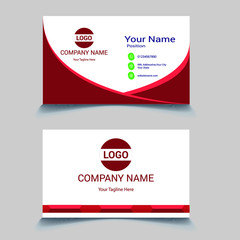 Print ready Modern presentation card. Vector business card template. Visiting card for business and personal use. Vector illustration design.