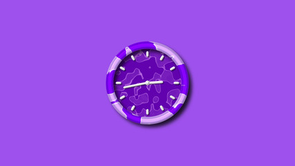 New purple 3d wall clock,counting down 3d wall clock,purple 3d wall clock