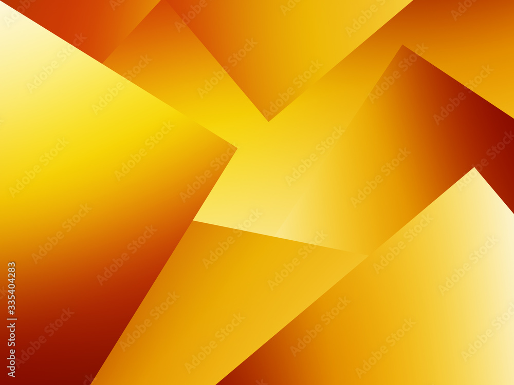 Fototapete template geometric colorful overlap layer on orange background with space for text