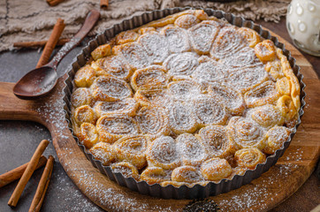 Homemade rustic apple pie