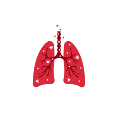 Corona virus microbe and lungs