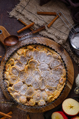 Homemade rustic apple pie