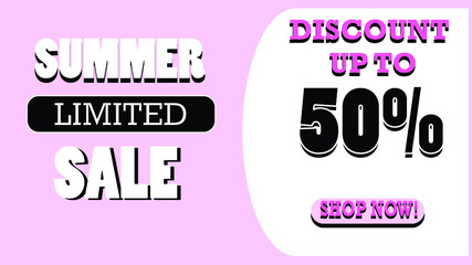 Summer Sale Banner Discount 50%
