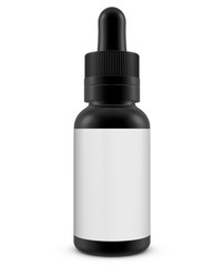Realistic 3D Bottle Mock Up Template on White Background.3D Rendering,3D Illustration