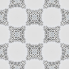 White paper floral background in 3d style.