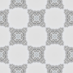 White paper floral background in 3d style.