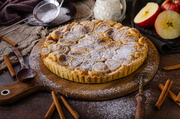 Homemade rustic apple pie