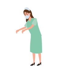 nurse with face mask character