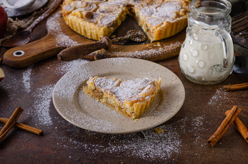 Homemade rustic apple pie