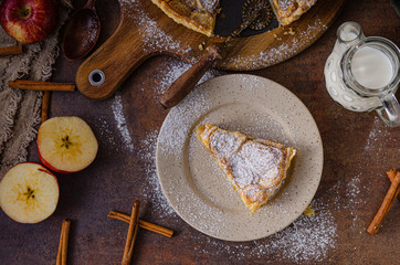 Homemade rustic apple pie