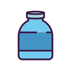 healthcare concept, medicine bottle icon, line color style