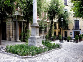 Fototapeta na wymiar Granada, Spain, Small Plaza