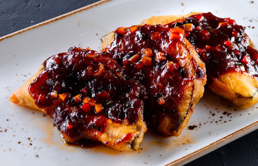 grilled eggplant with beef