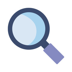 magnifying glass lens on white background