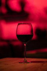 wine glass on table
