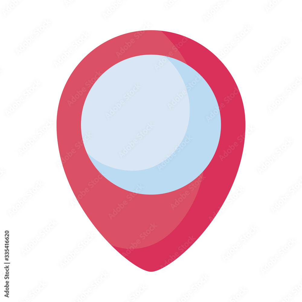 Poster pointer of place optimization on white background