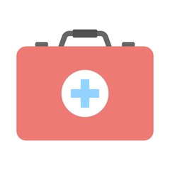 Obraz premium First aid box icon. Emergency help kit. Medical bag sign. Flat icon illustration for perfect web and mobile applications.