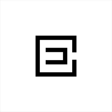 letters E and C  logo design vector image