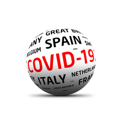 Covid-19. 3D sphere