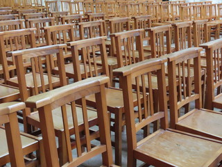 Chairs in church