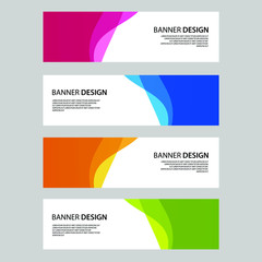 Naklejka premium Vector Abstract banner web template 