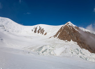 Scenic landscape of mountains in Kyrgyzstan. The Trans-Alay Range. Pamir Mountain System.